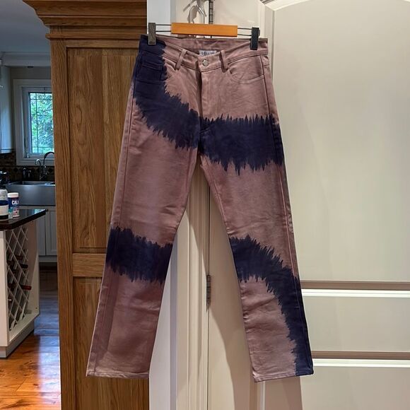 🎀SSENSE COLLINA STRADA tie dye straight leg jeans small - Picture 4 of 15